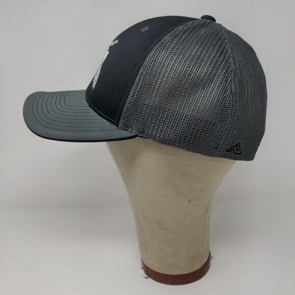 JHS Racing Pacific Headwear Black Gray Fitted Cap Hat Size L - XL Horse - Picture 5 of 11